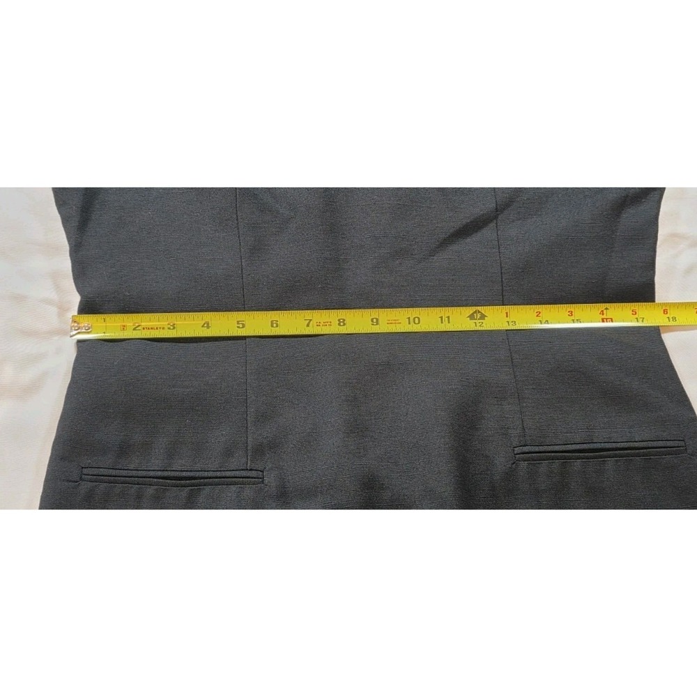 Avery Quinn Dress Womens 12 Black Rayon Padded Shoulders USA Boutique Charleston - Picture 3 of 7